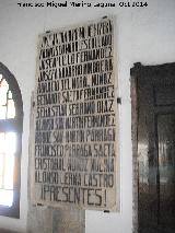 Iglesia de San Pedro Ap�stol. Placa de los ca�dos