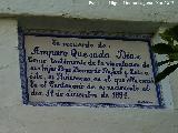 Cortijo Ruicerezo Alto. Placa