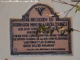 Cortijo Ruicerezo Alto. Placa