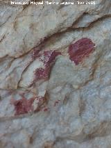 Pinturas rupestres de las Cuevas del Curro Abrigo I. Manchas de la izquierda del grupo II