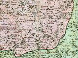 Aldea Tscar. Mapa 1782. Aparece como Ntra Sra de la Piedra Escrita
