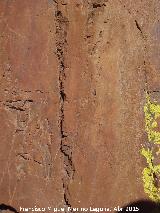 Pinturas rupestres del Abrigo de la Cueva del Santo Grupo II. Parte del panel