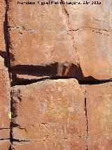 Pinturas rupestres del Abrigo de la Cueva del Santo Grupo V. 