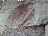 Pinturas rupestres de las Vacas del Retamoso II Grupo XI. Mancha superior derecha