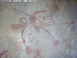 Pinturas rupestres del Abrigo de los rganos I. Chamn central