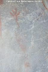 Pinturas rupestres del Abrigo de los rganos I. Ciervo en la berrea