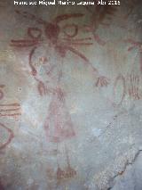 Pinturas rupestres del Abrigo de los rganos I. Chamn central