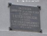 Alfredo Cazabn Laguna. Placa