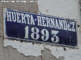 Huerta Hernndez. Placa