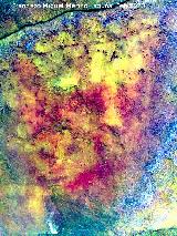 Pinturas rupestres del Cerro de la Caldera. Tratada con Dstretch