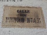 Calle Pedro Daz. Placa