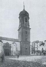 Baslica de San Ildefonso. Torre campanario. Foto antigua
