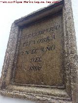 Capilla del Cuadro de la Virgen. Placa izquierda