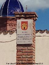 Monumento a los Trabajadores de Santisteban. Placa