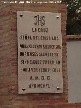 Cruz del Norte. Placa