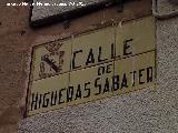 Calle Higueras Sabater. Placa