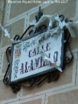 Calle Alamillo. Placa