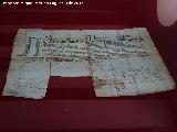 Archivo Histrico Provincial. Documento de la inquisicin 1540. Archivo Histrico Provincial de Jan