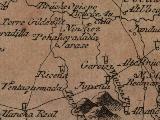Cortijo de Recena. Mapa 1799