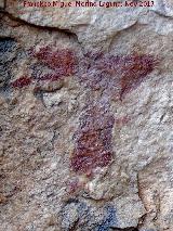 Pinturas rupestres de la Cueva de la Graja-Grupo V. Antropomorfo T