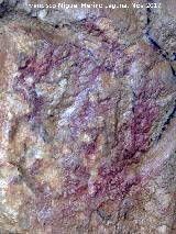 Pinturas rupestres de la Cueva de la Graja-Grupo XI. Figura phi central
