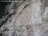 Pinturas rupestres de la Cueva de la Graja-Grupo VII. Lneas verticales en zig-zag superiores