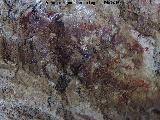 Pinturas rupestres de la Cueva de la Graja-Grupo XII. Antropomorfo izquierdo