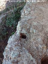 Abrigo del Carnero. Hueco de poste