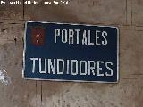 Portales Tundidores. Placa