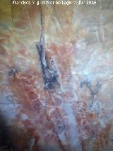 Pinturas rupestres del Abrigo del Hornillo I. Posibles antropomorfos superiores