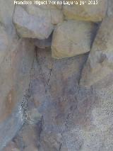 Pinturas rupestres del Barranco de la Cueva Grupo I. Restos de pinturas rupestres