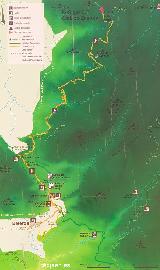 Sendero del Collado Zamora a Belerda. Mapa