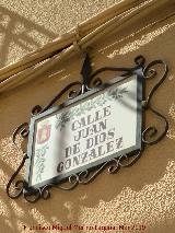 Calle Juan de Dios Gonzlez. Placa