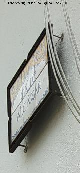 Calle Alc�zar. Placa