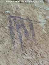 Pinturas rupestres del Abrigo de Vtor I. Pectiniforme central