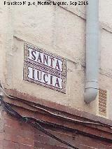 Calle Santa Luca. Placa