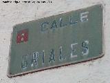 Calle Griales. Placa