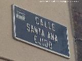 Calle Santa Ana Ejido. Placa