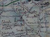 Aldea Palomarejo. Mapa de Bernardo Jurado. Casa de Postas - Villanueva de la Reina