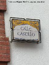 Calle Castillo. Placa