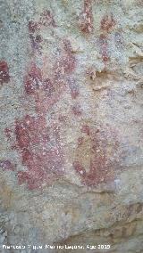 Pinturas rupestres y petroglifos Cueva del Clarillo. Manos