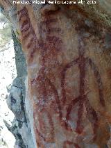 Pinturas rupestres del Arroyo del Santo. Grupo I. Antropomorfos superiores derechos