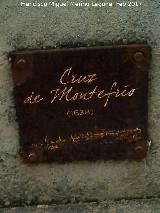Cruz de Montefro. Placa
