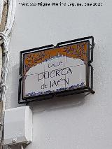 Calle Puerta de Ja�n. Placa
