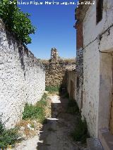 Barrio del Albaicn. Callejn con la muralla al fondo