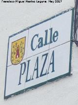 Calle Plaza. Placa