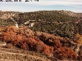 Castillo de Recena. Vistas del Ro Torres y del Molino de Recena