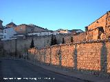 Puerta de Granada. Los dos matacanes que protegan al antiguo y al nuevo emplazamiento de la puerta