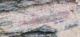 Pinturas rupestres del Abrigo del Guadal�n III. Barras