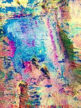 Pinturas rupestres del Abrigo del Guadal�n III. Tratada con Dstretch